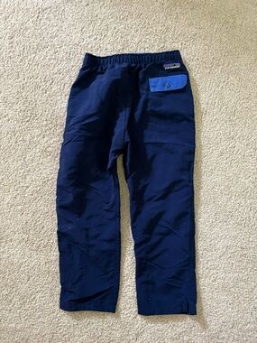 Patagonia Kids Navy Jogger Pants with Light Blue Pocket